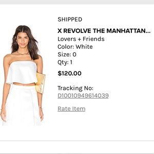 NWT White Bandeau Crop top